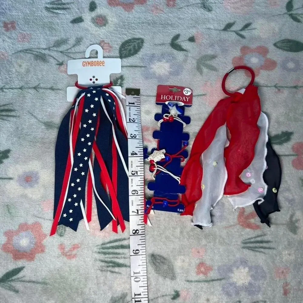 Patriotic Red White And Blue Hair Accessories - 4th of July Y2K Retro Americana